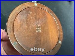 Dunhill Italy Round Walnut Wood Pipe Tobacco Humidor 5.25 high by 5 wide