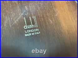 Dunhill Italy Round Walnut Wood Pipe Tobacco Humidor 5.25 high by 5 wide