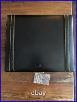 Dunhill Locking Black Genuine Leather Travel Cigar Humidor Made in Spain Withkey