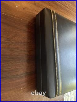 Dunhill Locking Black Genuine Leather Travel Cigar Humidor Made in Spain Withkey