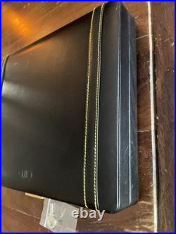 Dunhill Locking Black Genuine Leather Travel Cigar Humidor Made in Spain Withkey