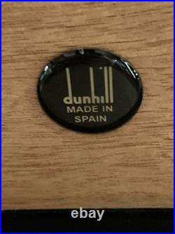 Dunhill Locking Black Genuine Leather Travel Cigar Humidor Made in Spain Withkey
