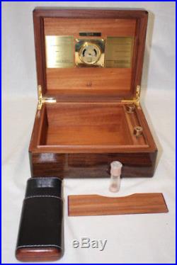 Dunhill Mid-size Wood Hinged Cigar Box/Humidor+ Hygrome, Made in France