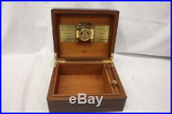 Dunhill Mid-size Wood Hinged Cigar Box/Humidor+ Hygrome, Made in France