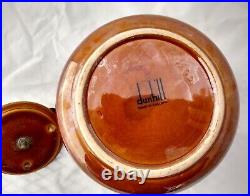 Dunhill Tobacco Jar Vintage Humidor brown Ceramic brass from England #1575 READ