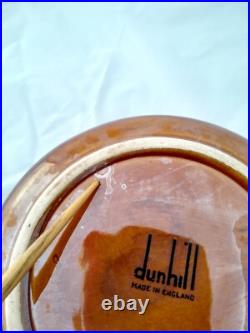 Dunhill Tobacco Jar Vintage Humidor brown Ceramic brass from England #1575 READ