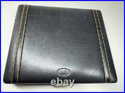 Dunhill black genuine leather travel cigar humidor made in spain