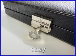 Dunhill london black leather travel cigar humidor beautiful