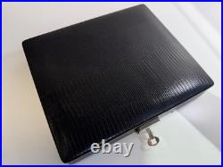Dunhill london black leather travel cigar humidor beautiful