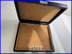 Dunhill london black leather travel cigar humidor beautiful