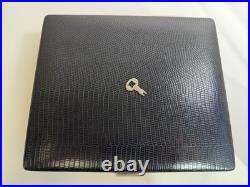 Dunhill london black leather travel cigar humidor beautiful