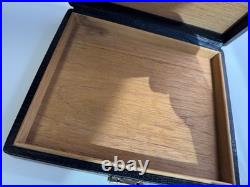 Dunhill london black leather travel cigar humidor beautiful