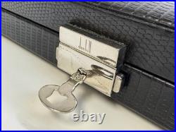 Dunhill london black leather travel cigar humidor beautiful