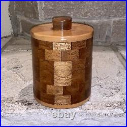 E. B. For Dunhill Handmade 1/1 Burl Wood Checkerboard Humidor Pipe Holder Box EB