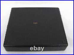 ELIE BLEU BLACK LEATHER TRAVEL CIGAR HUMIDOR Made in France BOVEDA HUMIDITY PACK