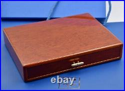ELIE BLEU Palisander Box for 7 Pens with Black Leather Lining Made in France