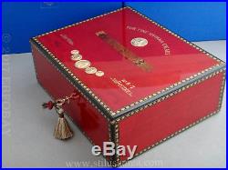 ELIE BLEU Tabletier Paris Red Sycamor Medals Collection Humidor 75 Cigars with key