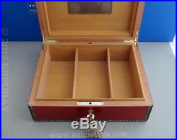 ELIE BLEU Tabletier Paris Red Sycamor Medals Collection Humidor 75 Cigars with key