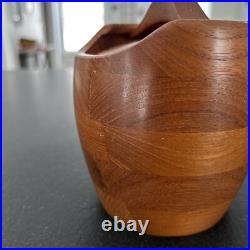 ESA Staved Teakwood Tobacco Storage Jar Humidor Denmark Mid Century Barrel Style ESA Staved Teakwood Tobacco Storage Jar Humidor Denmark Mid Century Barrel Style