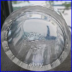 EUGENE VALLENS & CO's HUMIDOR CHOICE CIGARS 5 1/2tx5w Ribbed Glass Nickel Lid EUGENE VALLENS & CO's HUMIDOR CHOICE CIGARS 5 1/2tx5w Ribbed Glass Nickel Lid