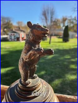 EXTREMELY RARE c. 1900-1940 Copper 13 Humidor With Grizzly Bear Lid GERMAN
