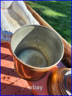 EXTREMELY RARE c. 1900-1940 Copper 13 Humidor With Grizzly Bear Lid GERMAN