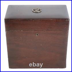 Early 1900's Mahogany Wood Humidor Caddy Box Tobacco Cigar Tea