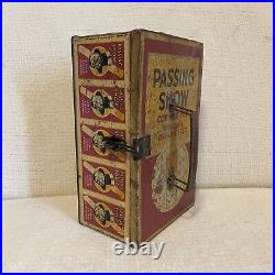 Early Passing Show Tin Lunch Box Style Tobacco Humidor Cigarette Case Old Cigar