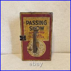 Early Passing Show Tin Lunch Box Style Tobacco Humidor Cigarette Case Old Cigar