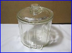 Early Vintage Antique Glass Cigar Jar Tobacco Fact No. 368 2nd District Wi T