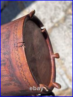 Early Wood Carved Tobacco Humidor Pennsylvania Dutch Pyrography North Carolina