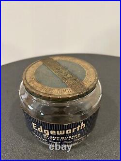 Edgeworth Pipe Tobacco Glass Jar VERY RARE