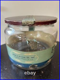 Edgeworth Pipe Tobacco Glass Jar VERY RARE No Cracks