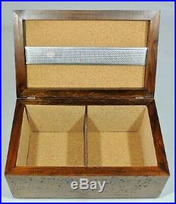 El Plantador Distressed Wood Tin Top Cork Lined Cigar Box Humidor EUC