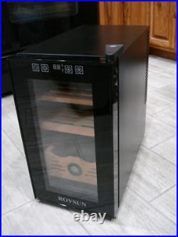 Electric Cigar Humidor Cabinet Cooler & Heated Cedar Wood Shelves 150 Ct