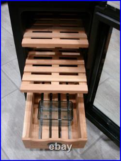 Electric Cigar Humidor Cabinet Cooler & Heated Cedar Wood Shelves 150 Ct