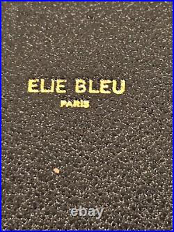 Elie Bleu Black Leather Travel Cigar Humidor France