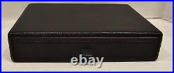 Elie Bleu Black Leather Travel Cigar Humidor France