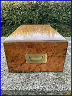 Elie Bleu Burr Walnut Large Cigar Humidor Exceptional Quality And Condition