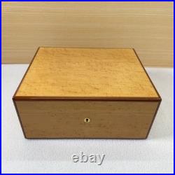 Elie Bleu Humidor Luxury Cigar Box with Key French Made Wooden Case