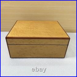 Elie Bleu Humidor Luxury Cigar Box with Key French Made Wooden Case