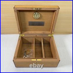 Elie Bleu Humidor Luxury Cigar Box with Key French Made Wooden Case