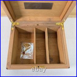 Elie Bleu Humidor Luxury Cigar Box with Key French Made Wooden Case