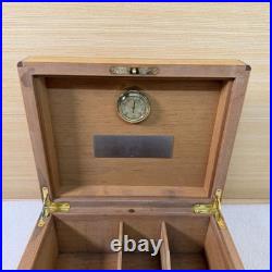 Elie Bleu Humidor Luxury Cigar Box with Key French Made Wooden Case