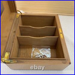 Elie Bleu Humidor Luxury Cigar Box with Key French Made Wooden Case