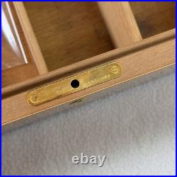 Elie Bleu Humidor Luxury Cigar Box with Key French Made Wooden Case