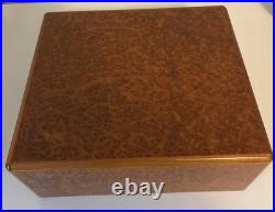 Elie Bleu Paris Wonderful Burl Mahogany Cigar Humidor 50 Cigars