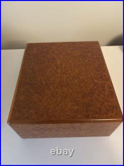 Elie Bleu Paris Wonderful Burl Mahogany Cigar Humidor 50 Cigars