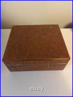 Elie Bleu Paris Wonderful Burl Mahogany Cigar Humidor 50 Cigars