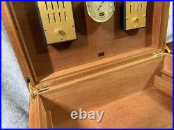 Elie Bleu Walnut Burl 200 Cigar Humidor Beautiful vintage Box Preowned